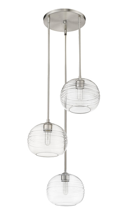 Harmony 3 Light Chandelier Brushed Nickel