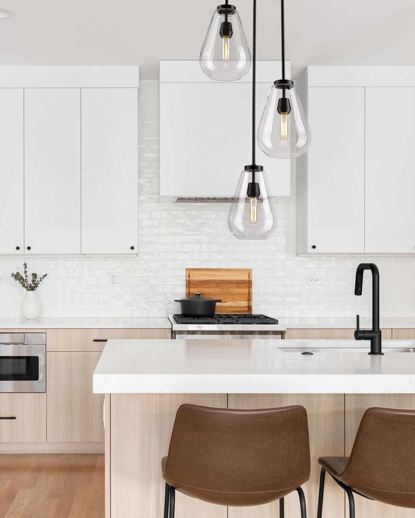 Ayra 3 Light Chandelier Matte Black