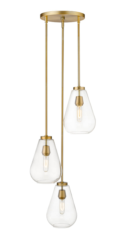 Ayra 3 Light Chandelier Olde Brass