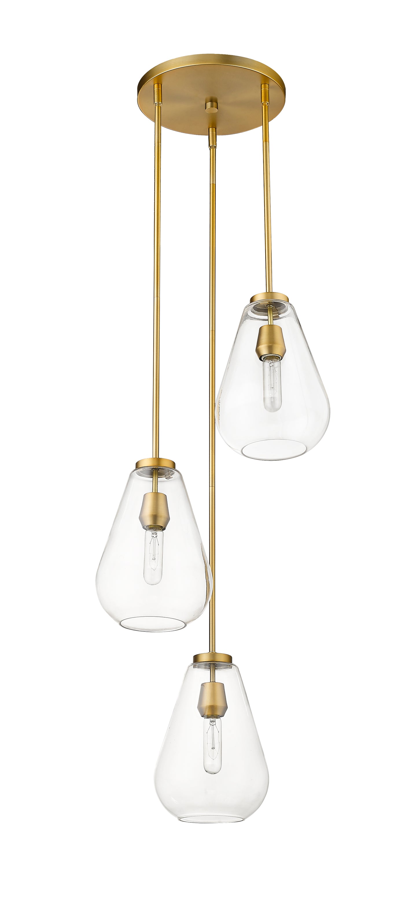 Ayra 3 Light Chandelier Olde Brass