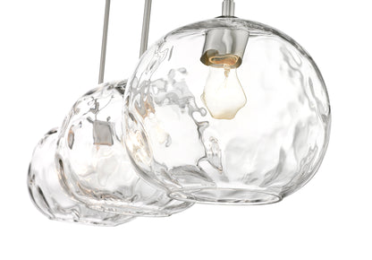 Chloe 3 Light Linear Chandelier Brushed Nickel