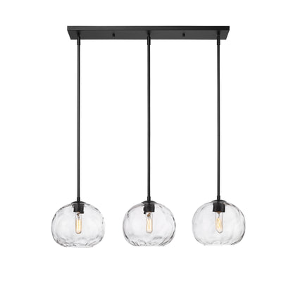 Chloe 3 Light Linear Chandelier Matte Black