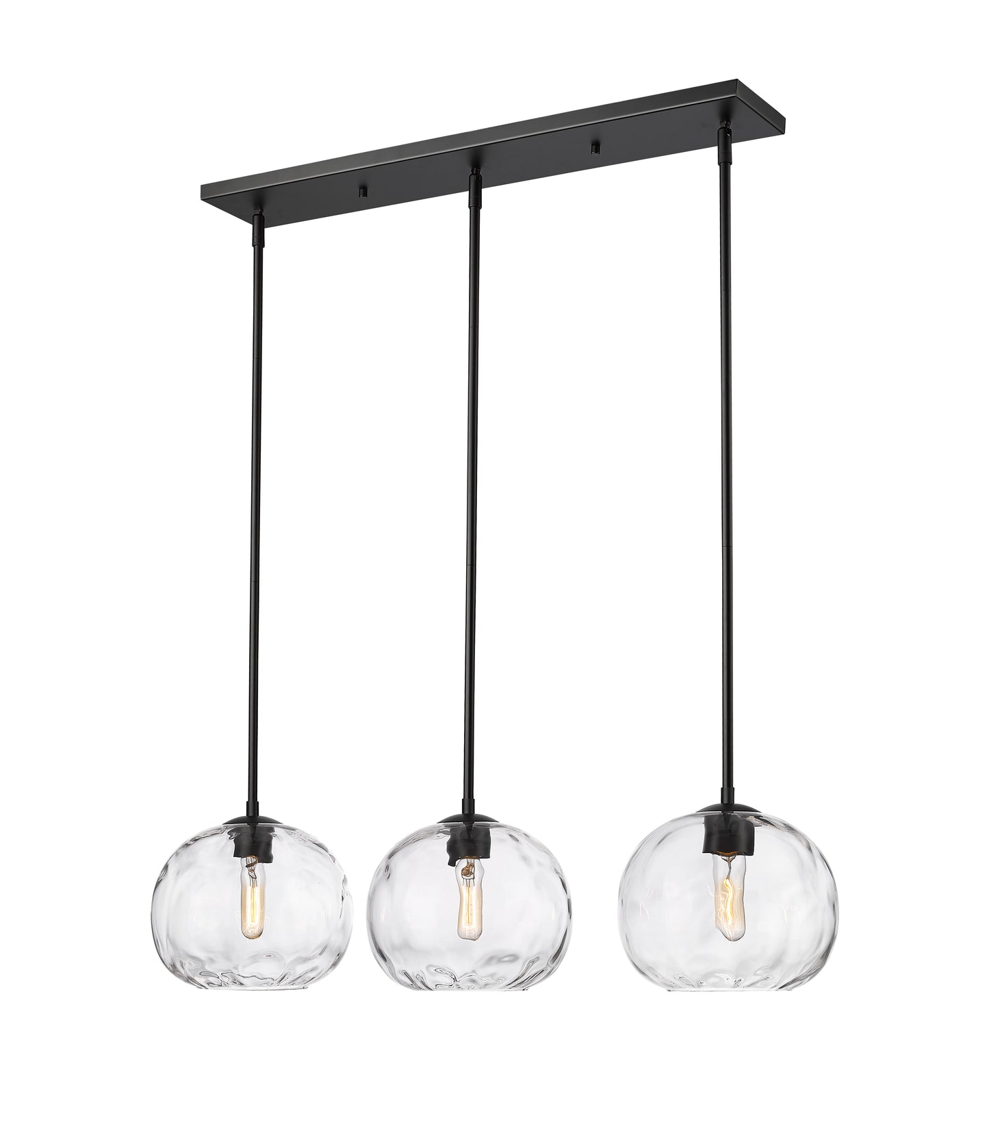 Chloe 3 Light Linear Chandelier Matte Black