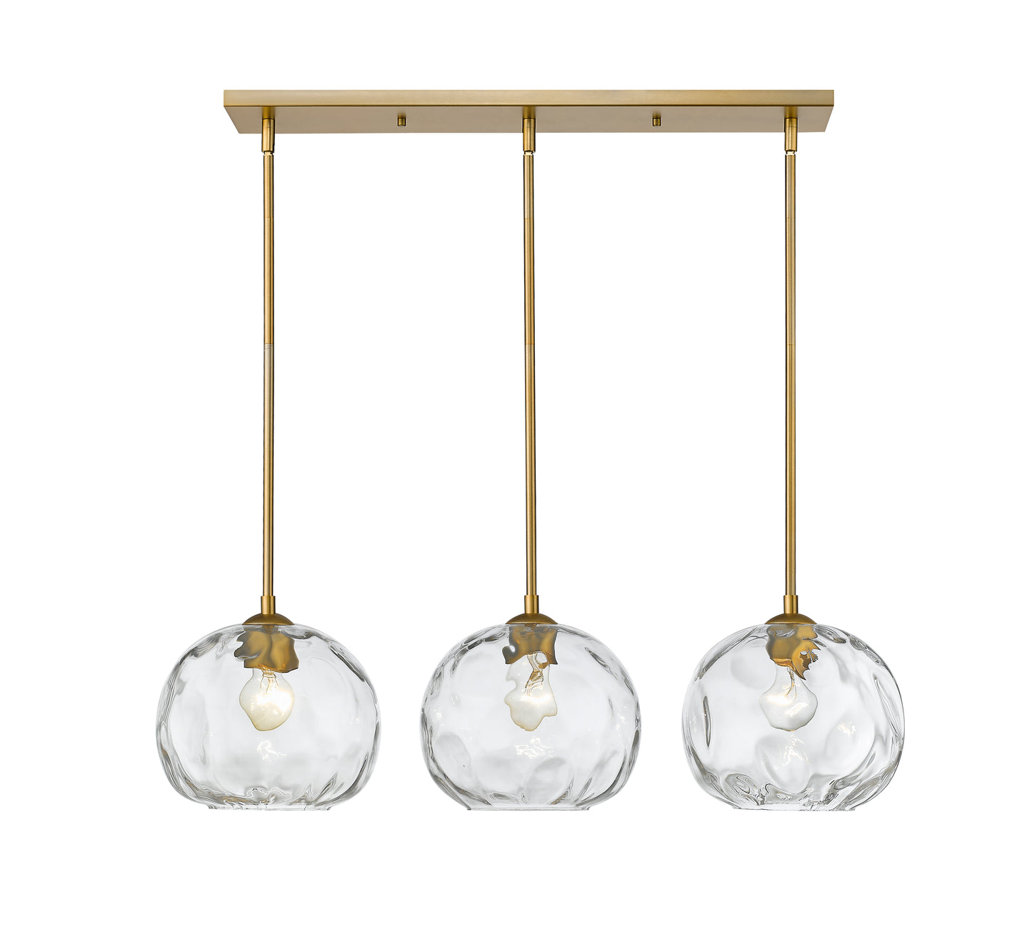 Chloe 3 Light Linear Chandelier Olde Brass