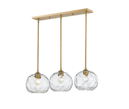 Chloe 3 Light Linear Chandelier Olde Brass