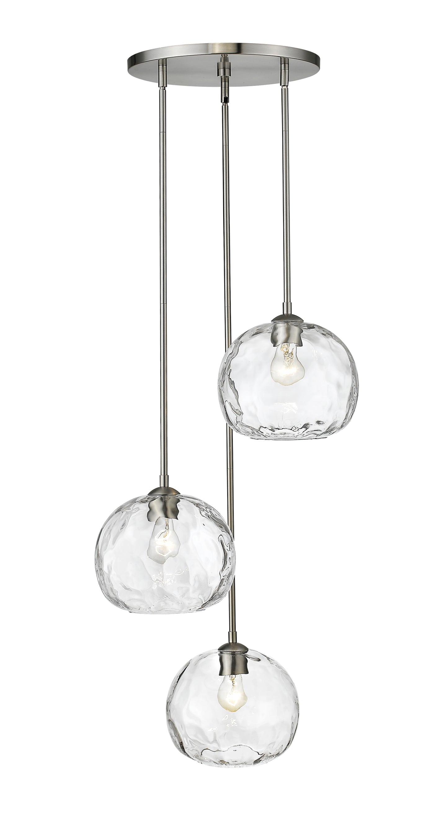 Chloe 3 Light Chandelier Brushed Nickel