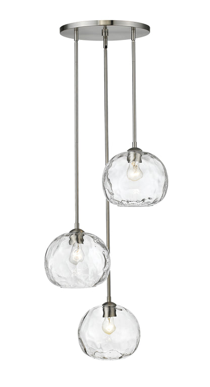 Chloe 3 Light Chandelier Brushed Nickel