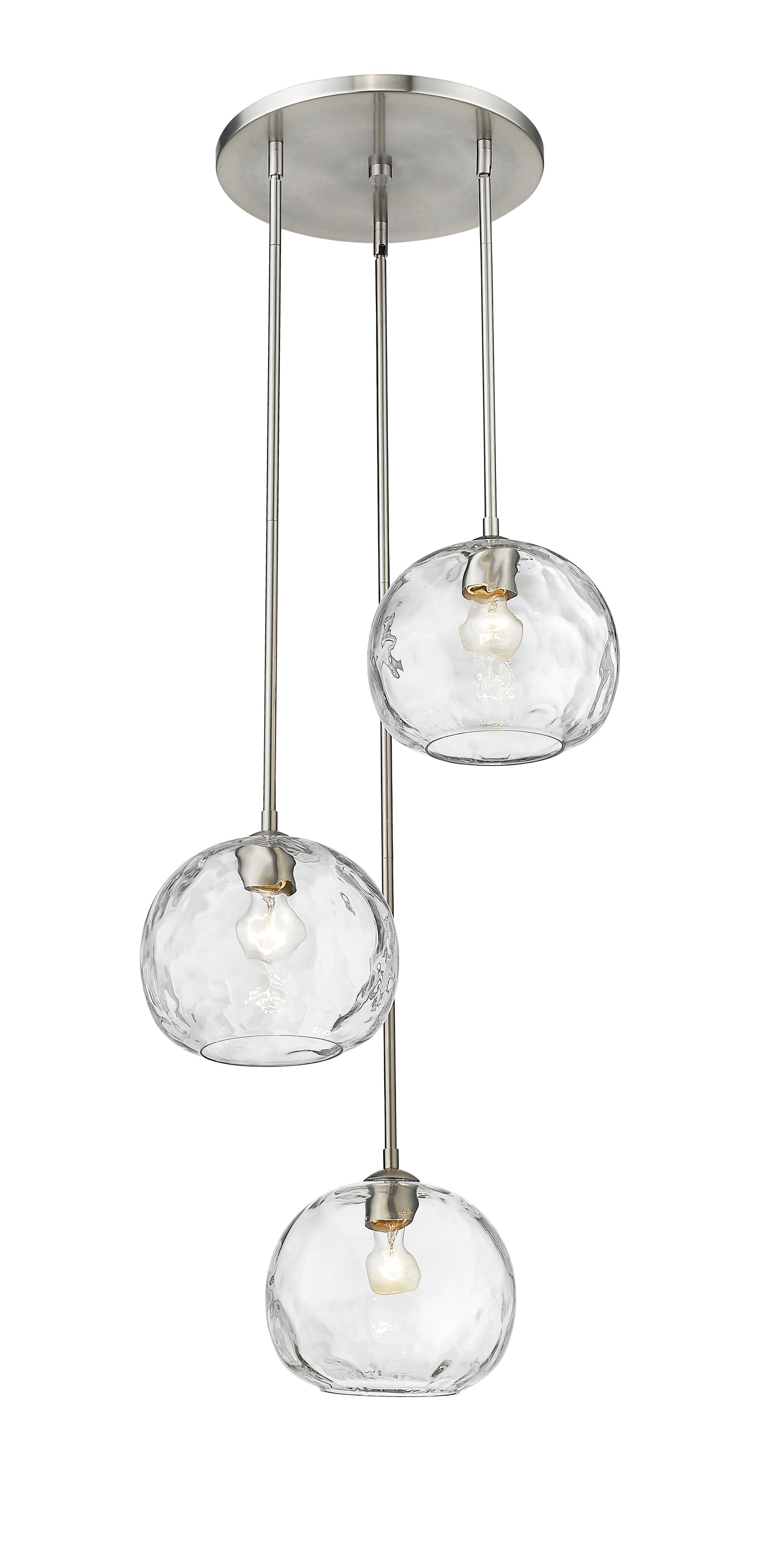 Chloe 3 Light Chandelier Brushed Nickel