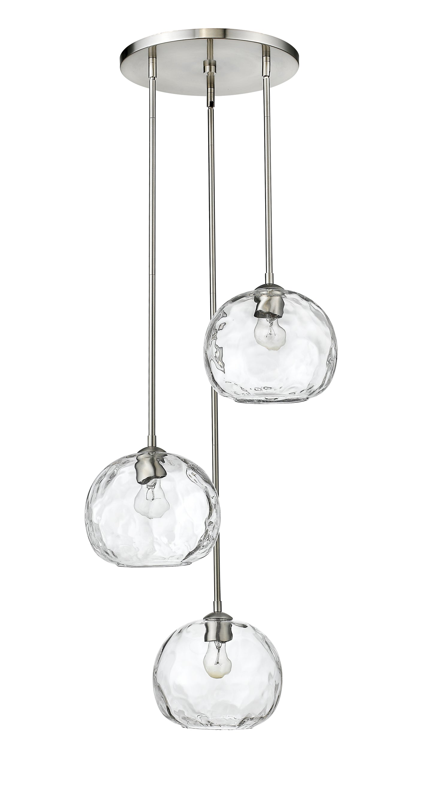 Chloe 3 Light Chandelier Brushed Nickel