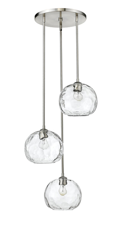 Chloe 3 Light Chandelier Brushed Nickel