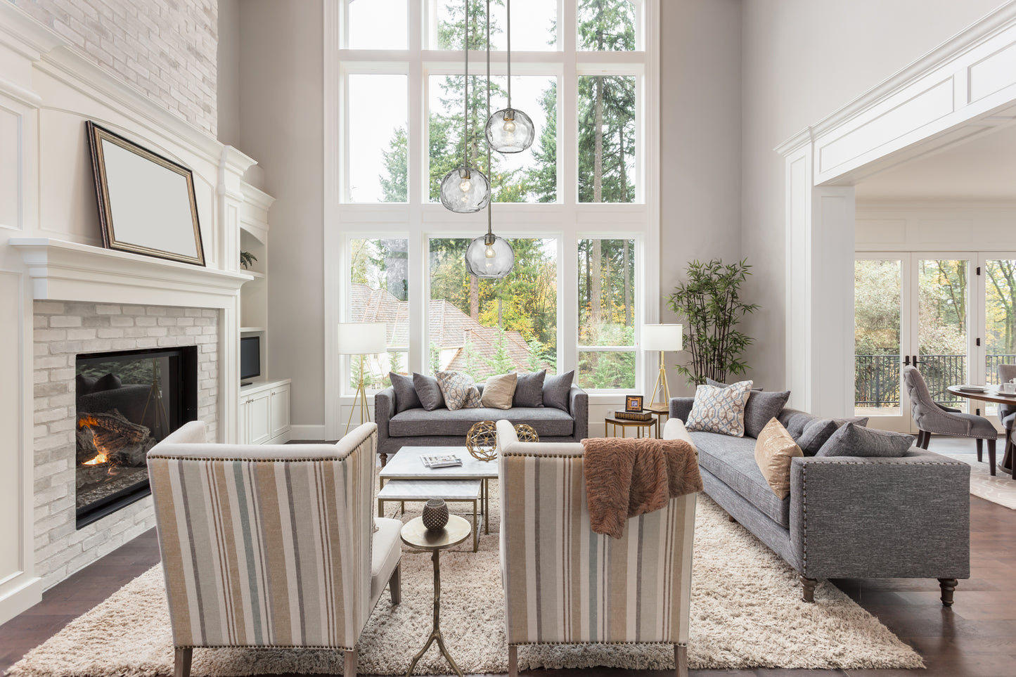 Chloe 3 Light Chandelier Brushed Nickel