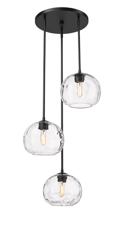 Chloe 3 Light Chandelier Matte Black