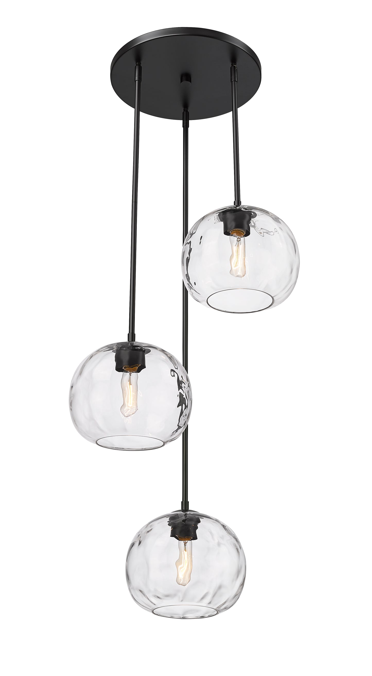 Chloe 3 Light Chandelier Matte Black
