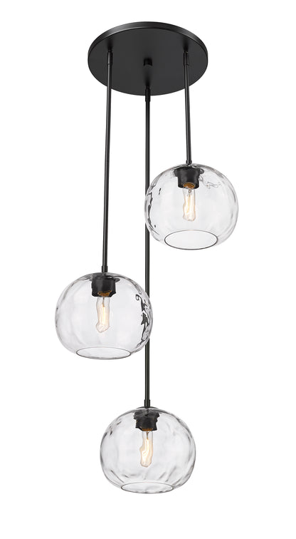 Chloe 3 Light Chandelier Matte Black