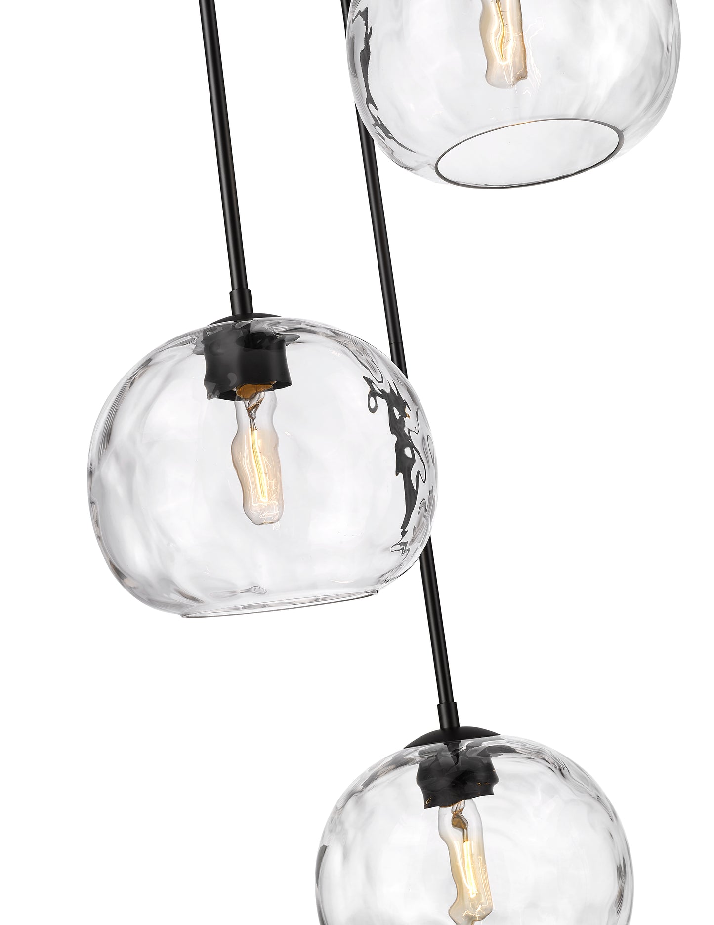 Chloe 3 Light Chandelier Matte Black