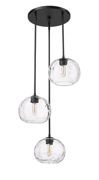 Chloe 3 Light Chandelier Matte Black
