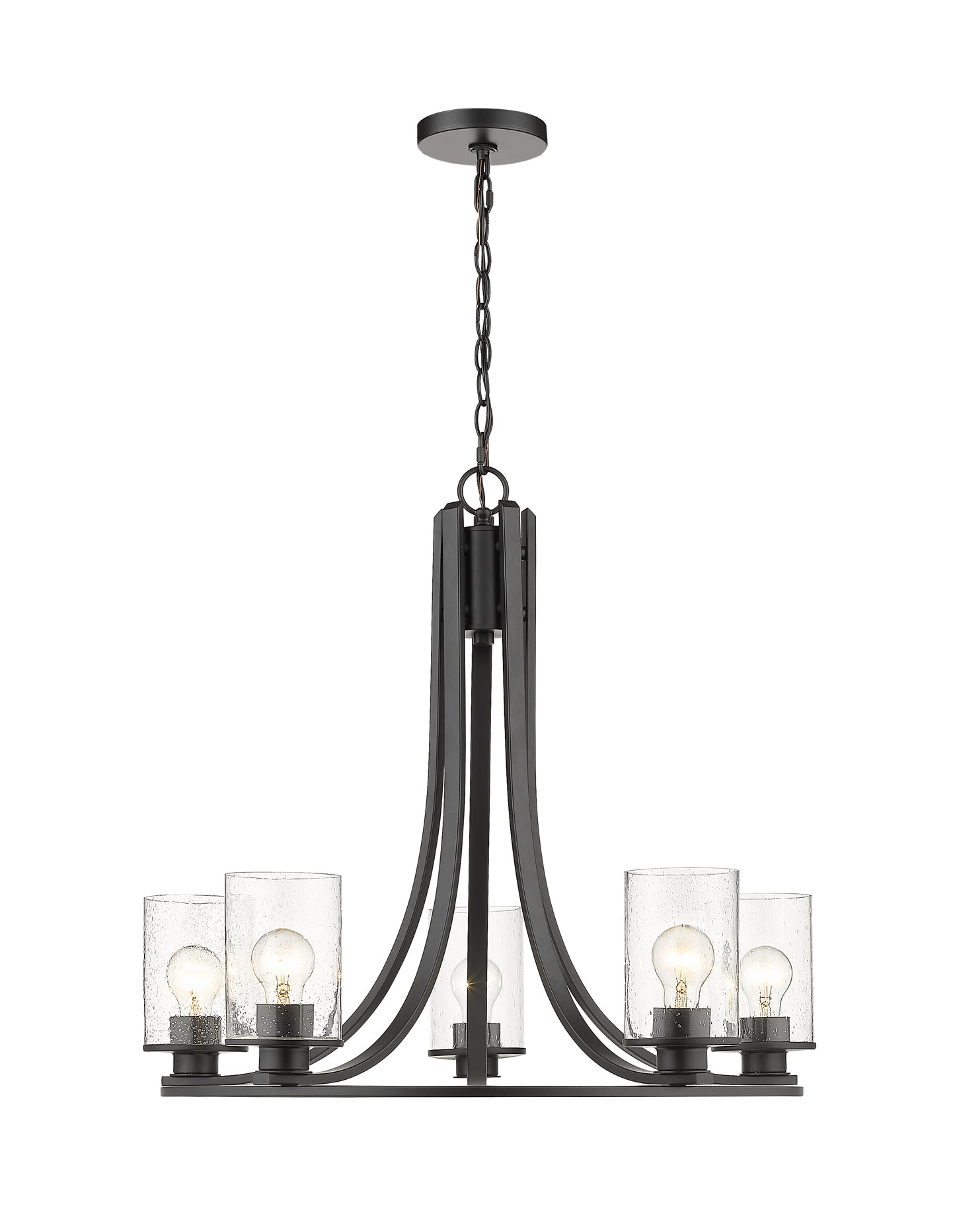 Beckett 5 Light Chandelier Matte Black