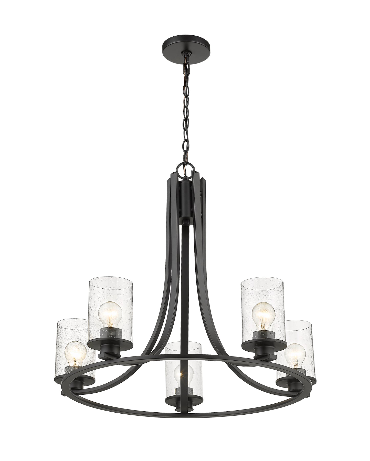 Beckett 5 Light Chandelier Matte Black