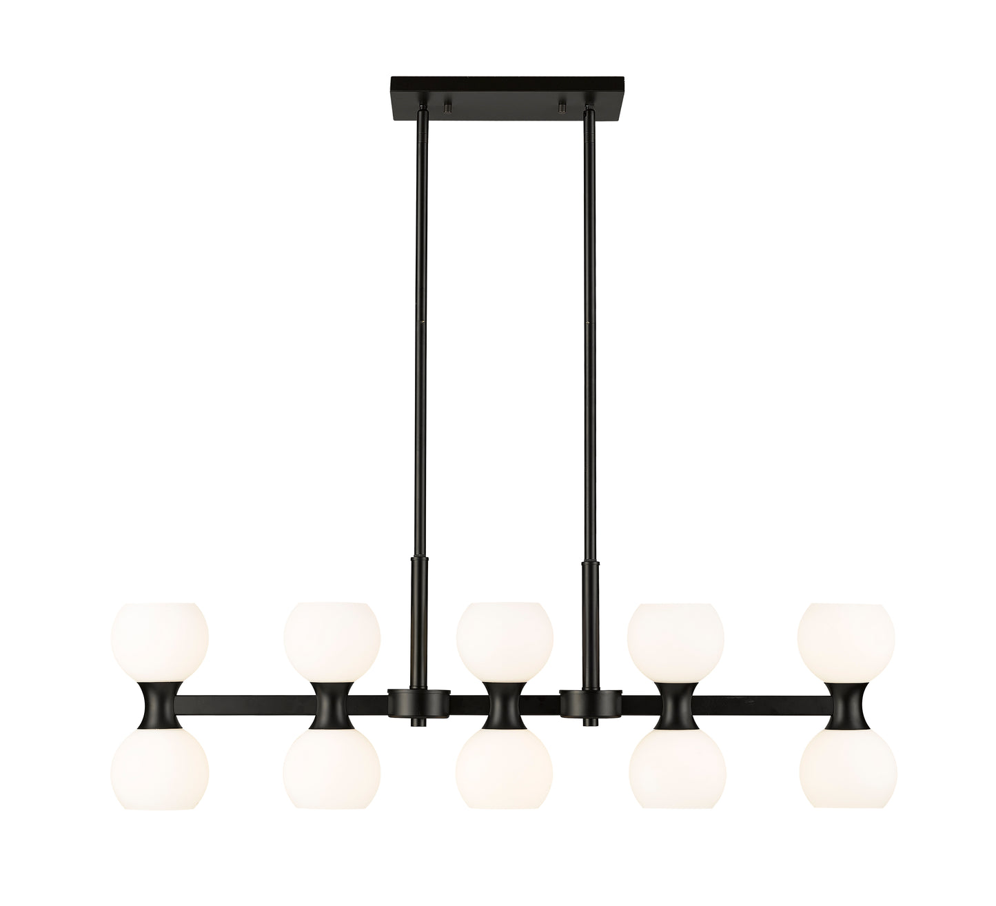 Artemis 10 Light Linear Chandelier Matte Black