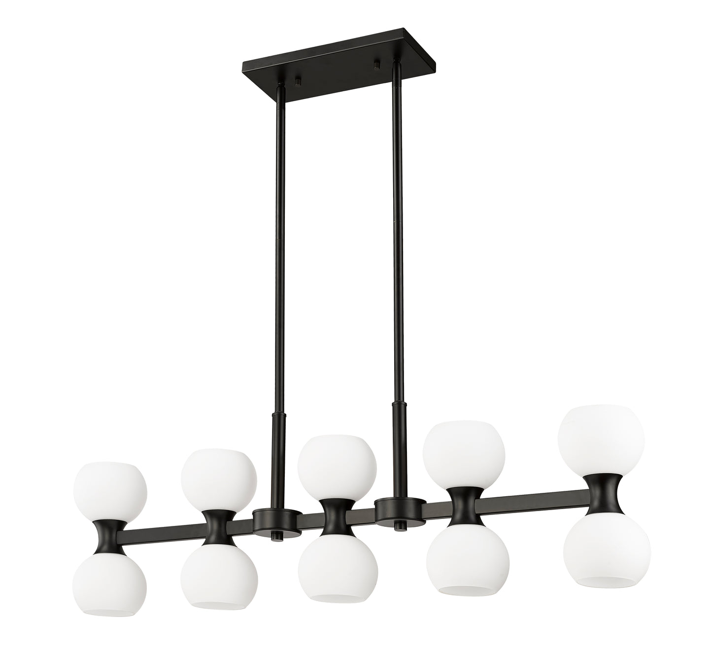 Artemis 10 Light Linear Chandelier Matte Black