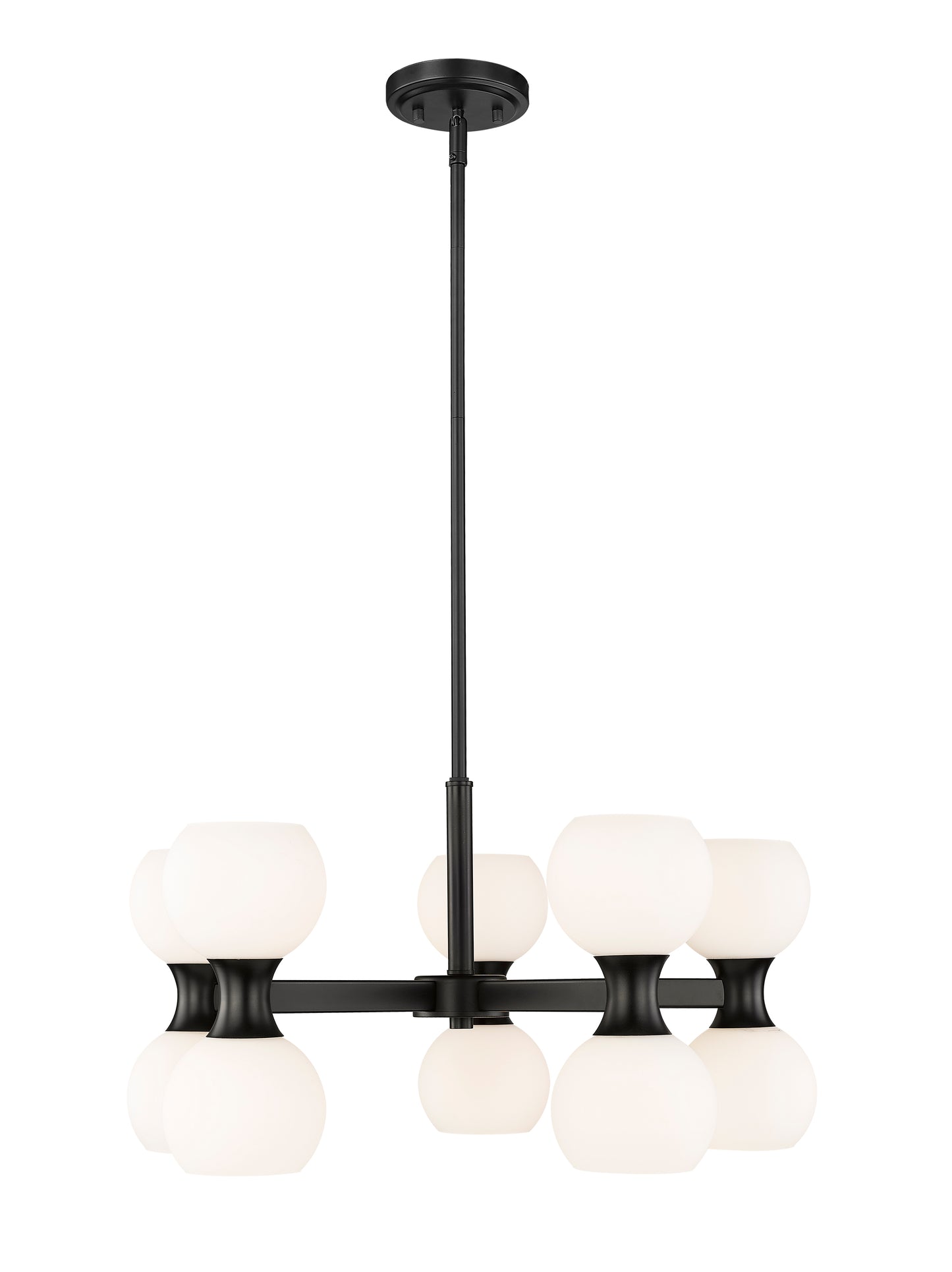 Artemis 10 Light Chandelier Matte Black