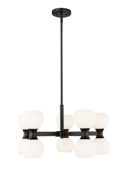 Artemis 10 Light Chandelier Matte Black