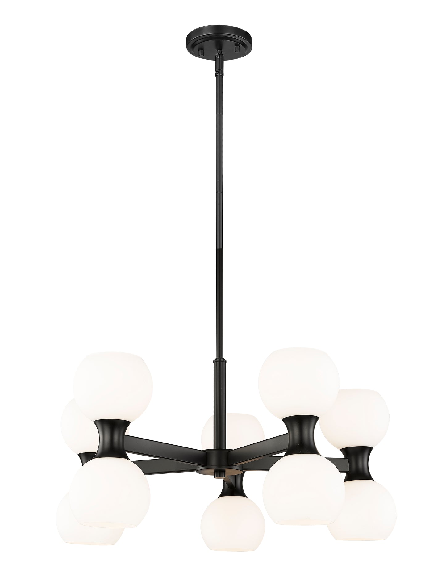 Artemis 10 Light Chandelier Matte Black