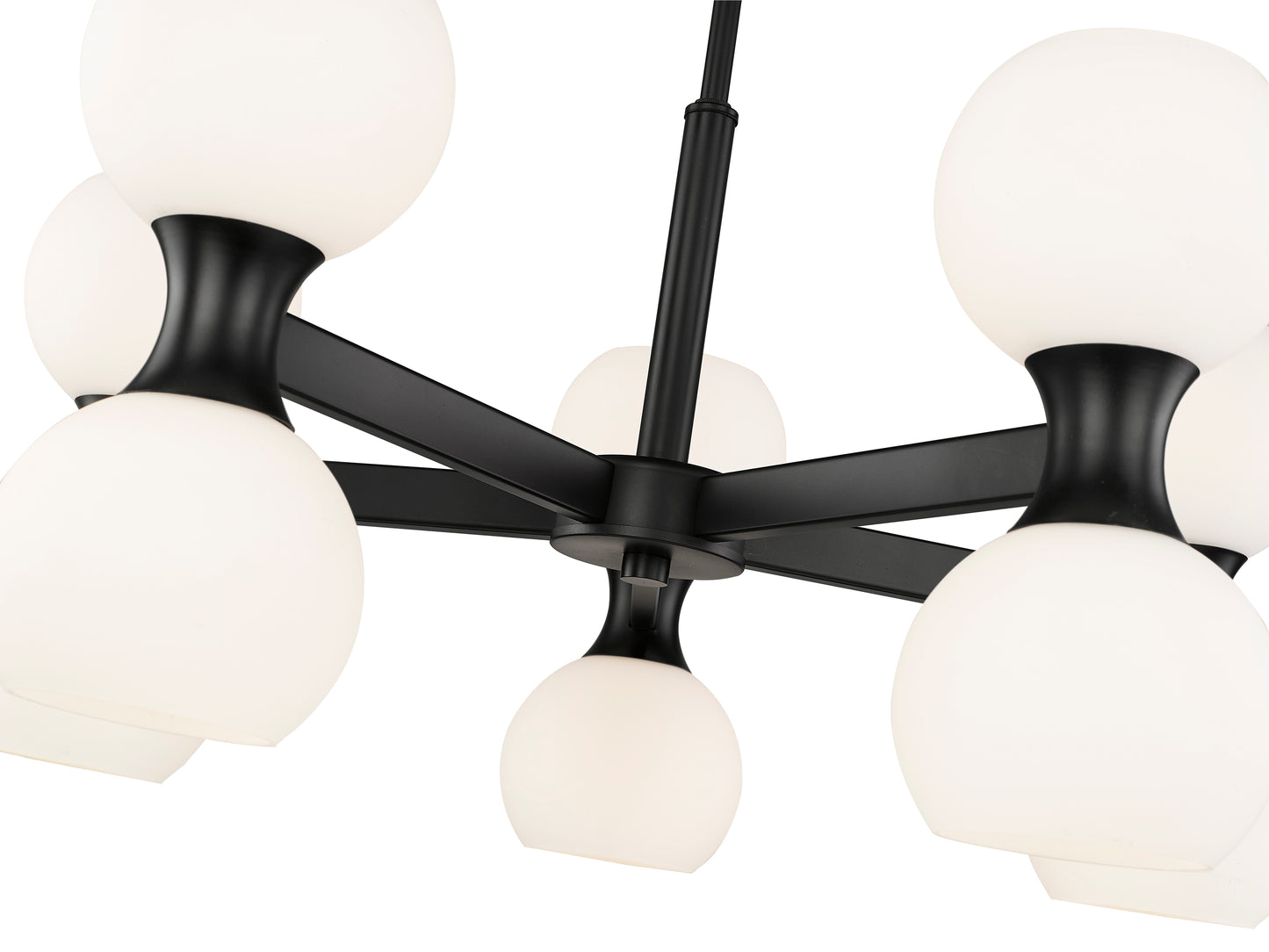 Artemis 10 Light Chandelier Matte Black