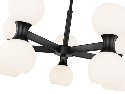 Artemis 10 Light Chandelier Matte Black