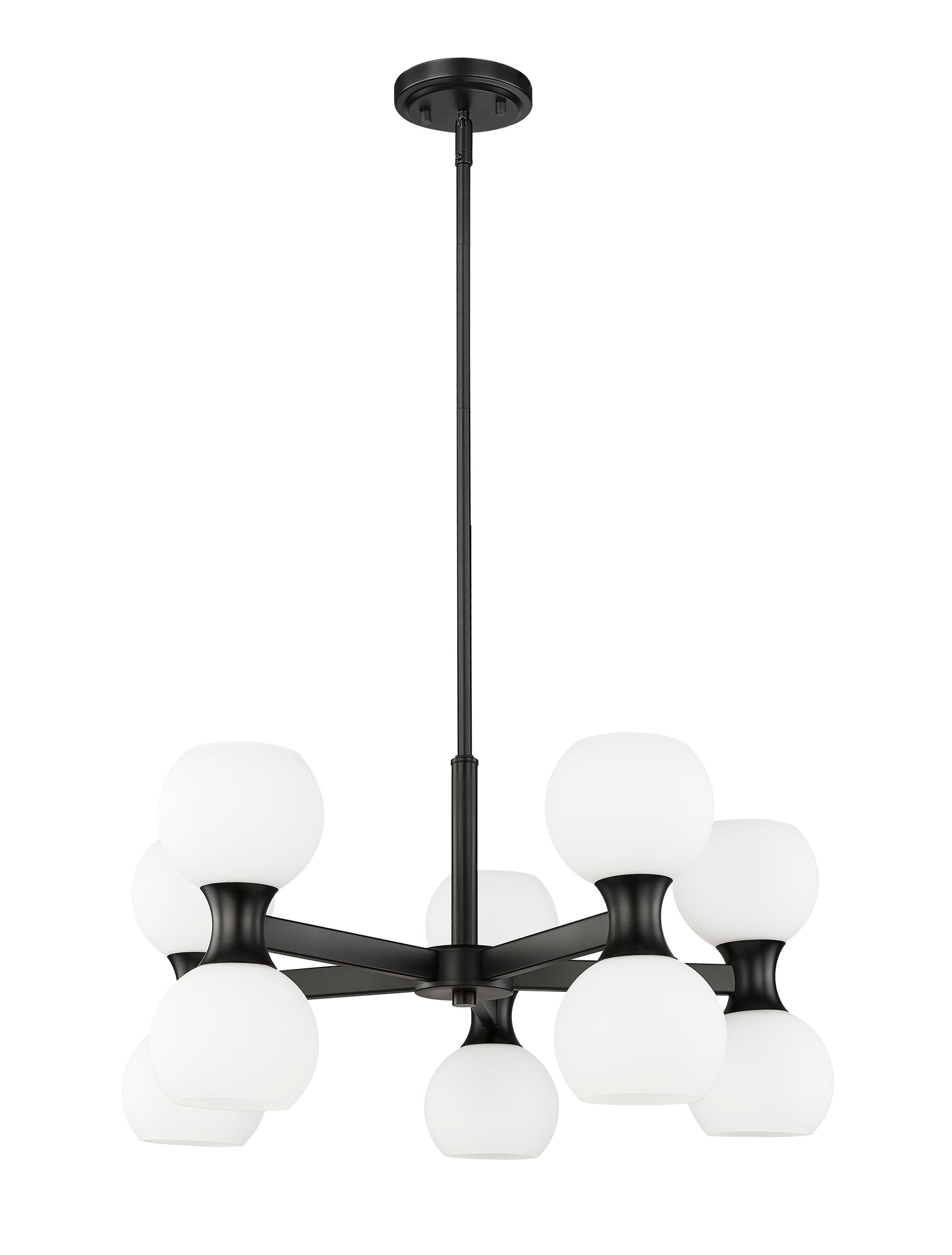 Artemis 10 Light Chandelier Matte Black