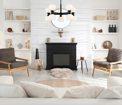 Artemis 10 Light Chandelier Matte Black