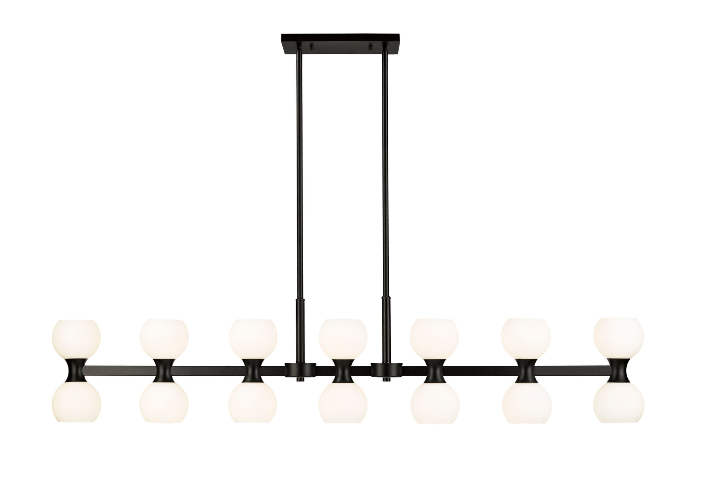 Artemis 14 Light Linear Chandelier Matte Black