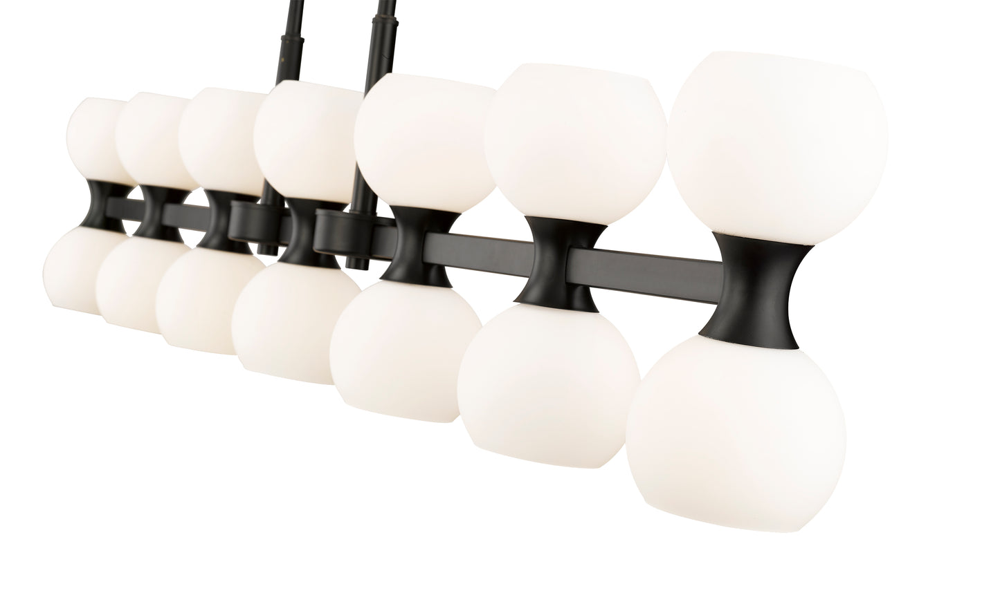 Artemis 14 Light Linear Chandelier Matte Black