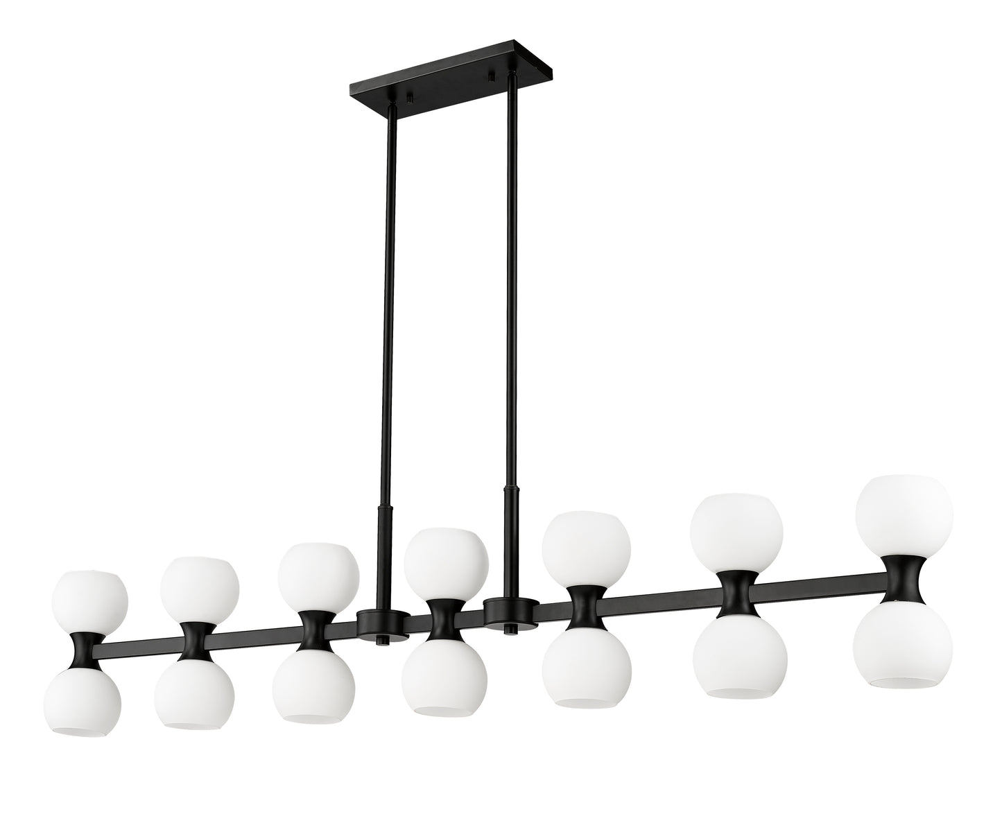 Artemis 14 Light Linear Chandelier Matte Black