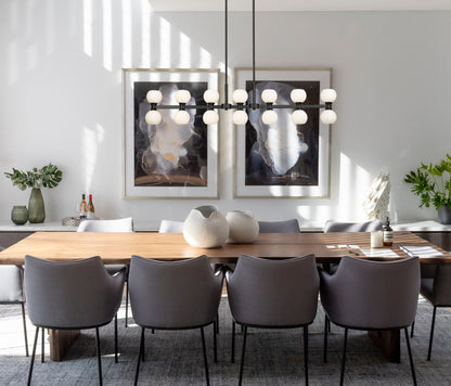 Artemis 14 Light Linear Chandelier Matte Black