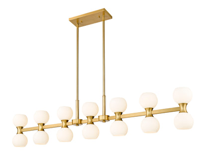 Artemis 14 Light Linear Chandelier Modern Gold