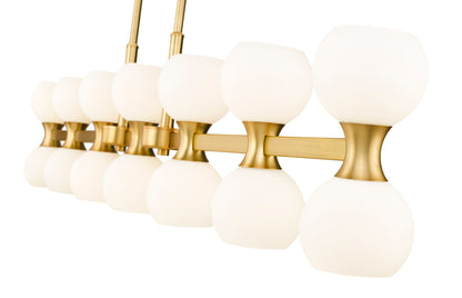 Artemis 14 Light Linear Chandelier Modern Gold