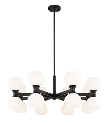 Artemis 16 Light Chandelier Matte Black