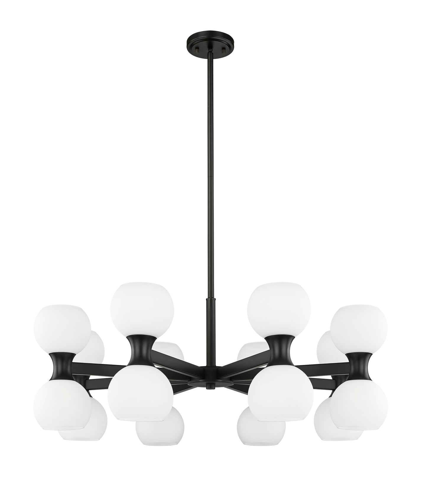 Artemis 16 Light Chandelier Matte Black
