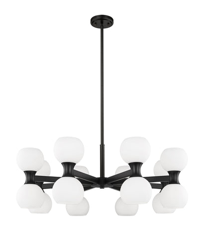 Artemis 16 Light Chandelier Matte Black