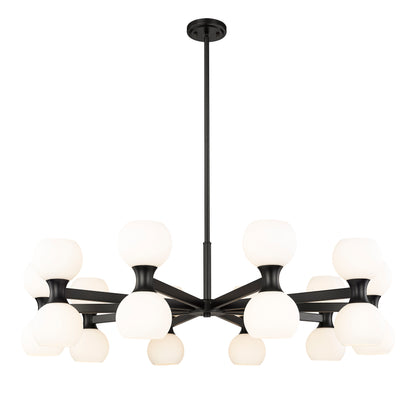 Artemis 20 Light Chandelier Matte Black