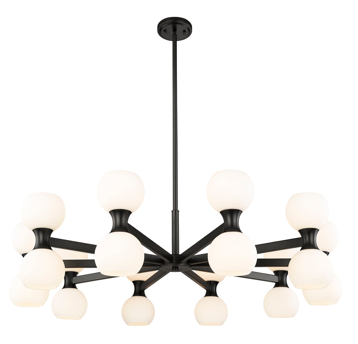 Artemis 20 Light Chandelier Matte Black