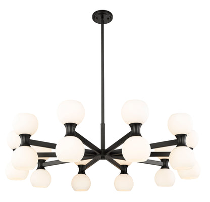 Artemis 20 Light Chandelier Matte Black