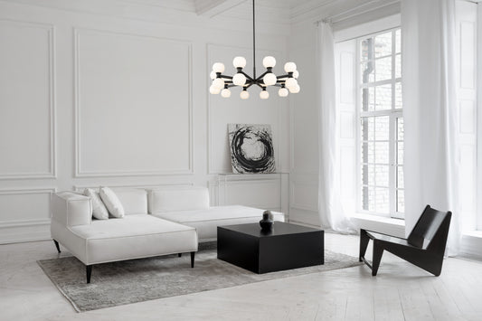 Artemis 20 Light Chandelier Matte Black