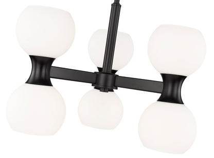 Artemis 6 Light Chandelier Matte Black