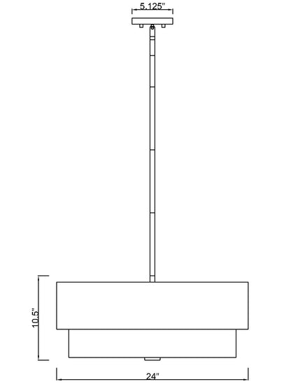 Counterpoint 5 Light Chandelier Modern Gold