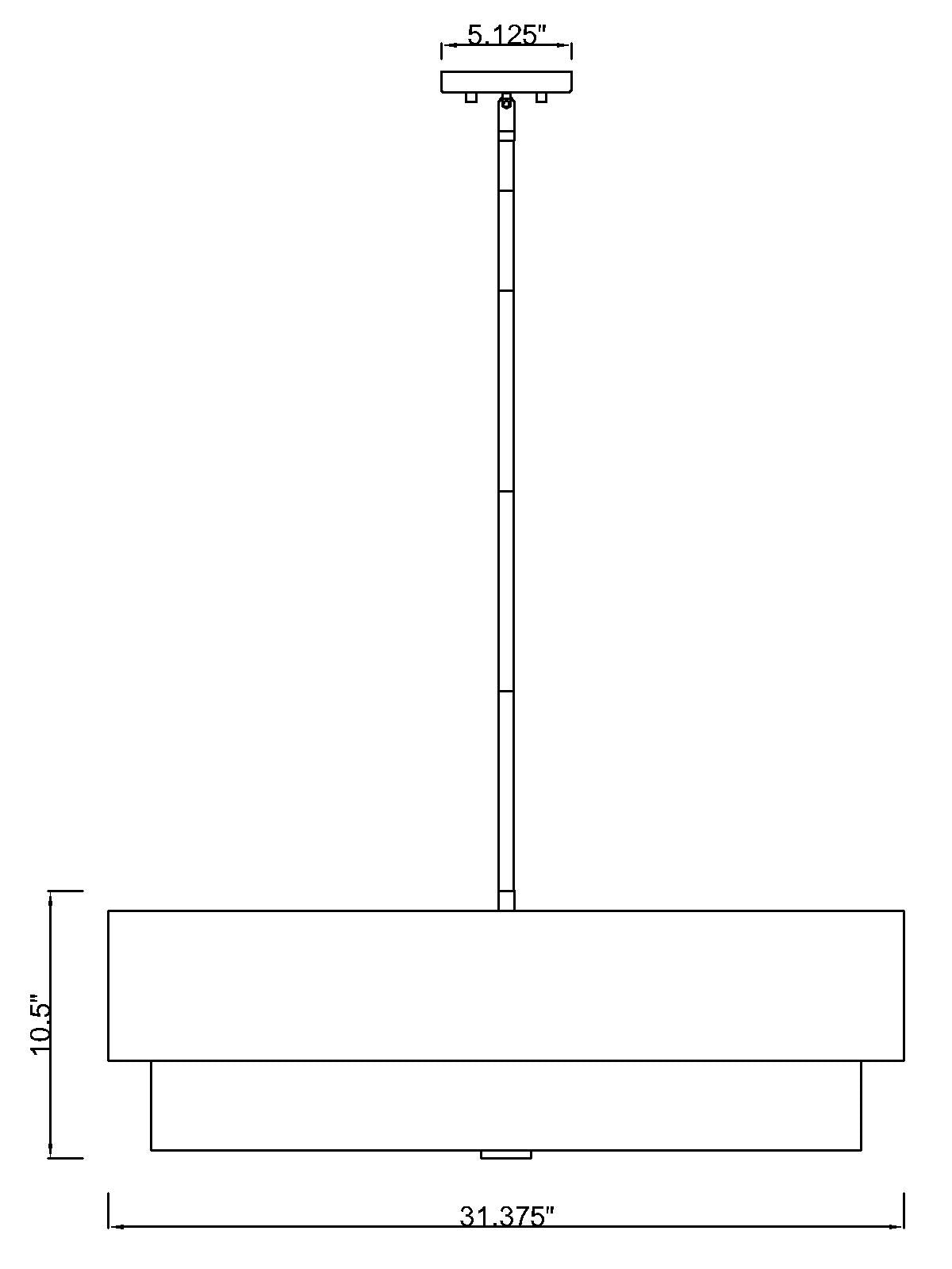 Counterpoint 6 Light Chandelier Matte Black