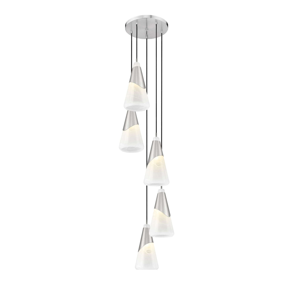 Aimie 5 Light Chandelier Brushed Nickel