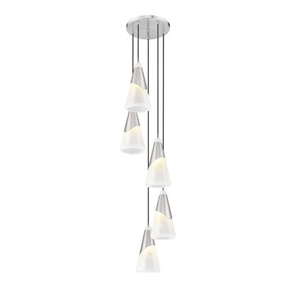 Aimie 5 Light Chandelier Brushed Nickel