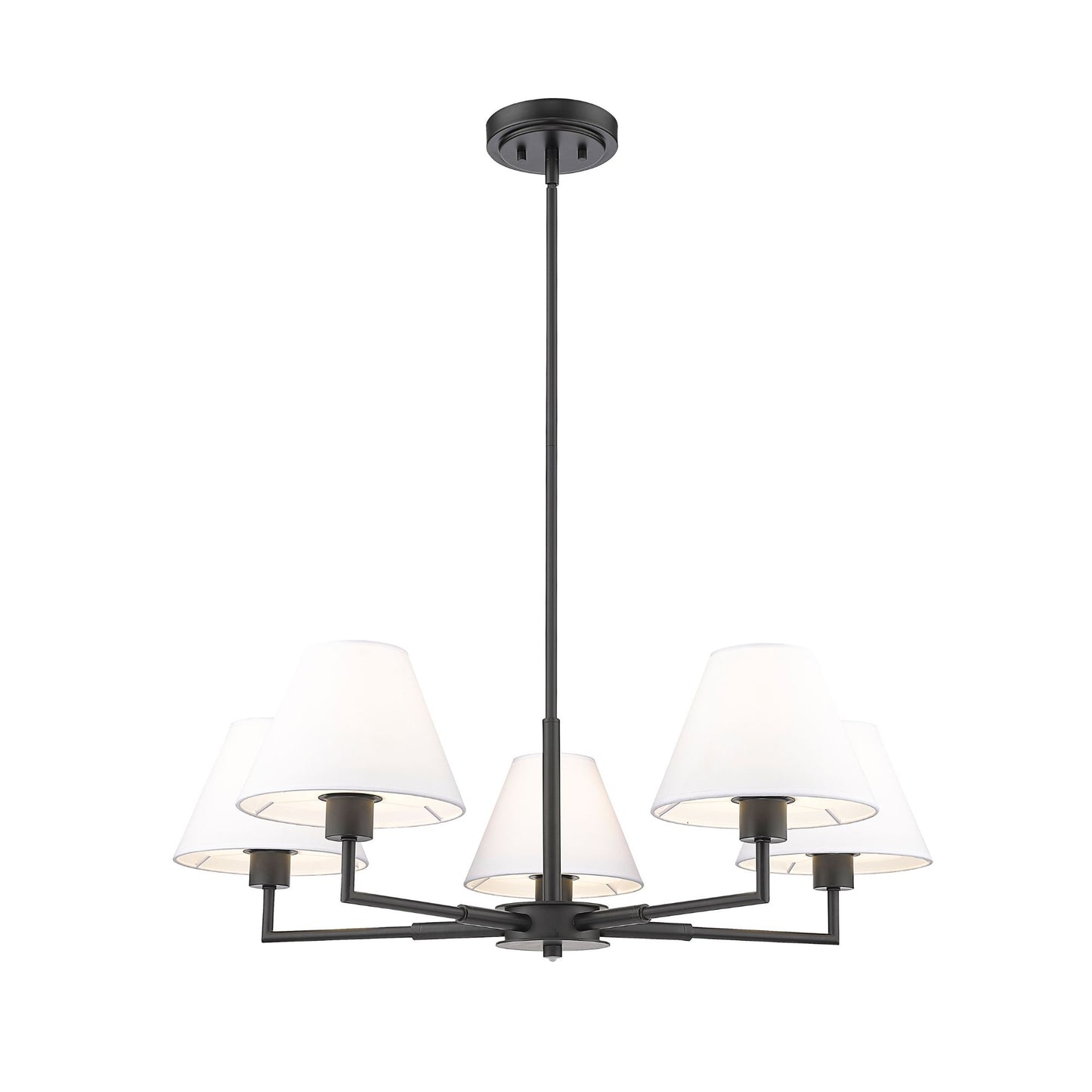 Leila 5 Light Chandelier Matte Black